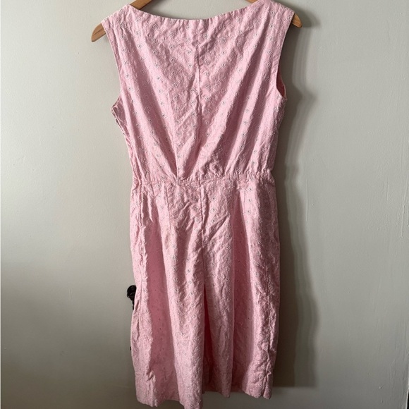 Vintage Light Pink Sleeveless Dress size Small Side Zip 26” Waist floral pattern - Picture 2 of 3